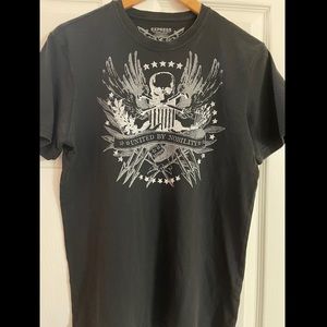 Dark grey “united by nobility” tee